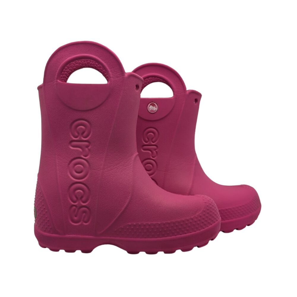 Crocs Pink Crush Handle It Rain Boots Size Toddler 8